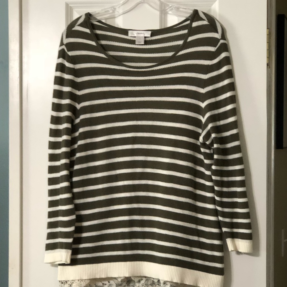 🚫SOLD🚫 CJ Banks Cute Striped Top - Size X